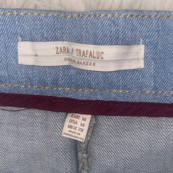 Zara “I am Denim” 2 Tone Jean Skirt Rose Medium - Picture 3 of 9